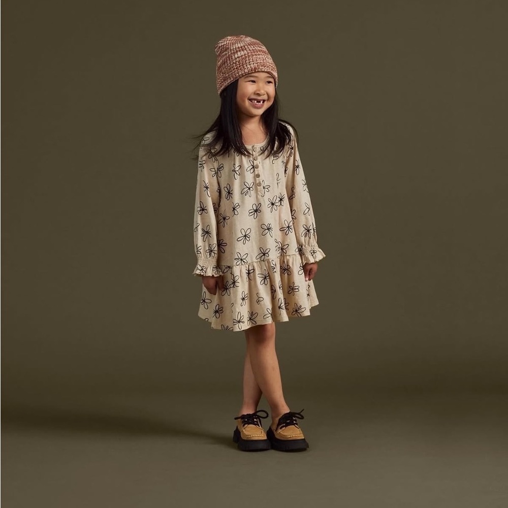 Rylee + Cru Cream Floral Kids Dress